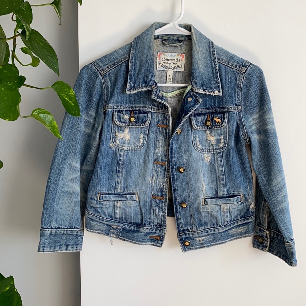 Abercrombie Crop 3/4 Sleeve Jacket size XS